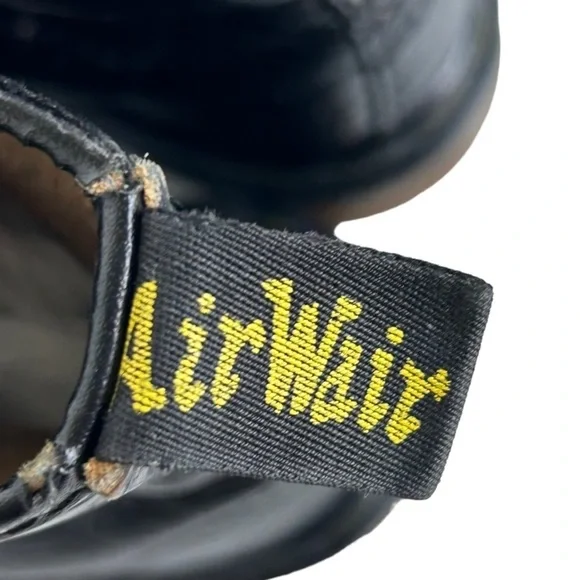 Dr. Martens Vintage Made In England Black Croc Embossed Leather Boots - Picture 8 of 11